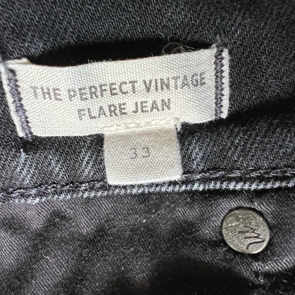 Madewell The Perfect Vintage Flare Jean Black Sherborn Wash High Rise Sz 33